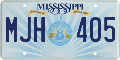 MS license plate MJH405
