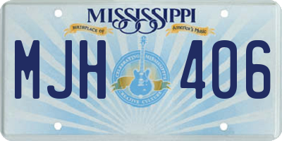 MS license plate MJH406