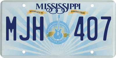 MS license plate MJH407