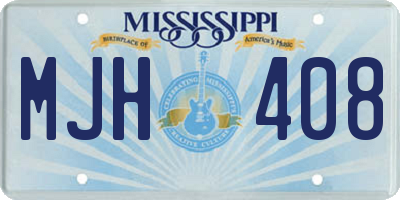 MS license plate MJH408