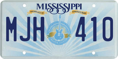 MS license plate MJH410