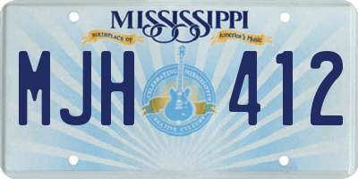 MS license plate MJH412