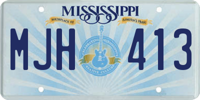 MS license plate MJH413