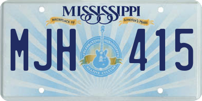 MS license plate MJH415