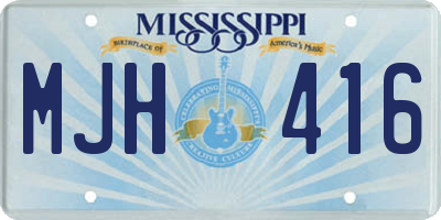 MS license plate MJH416