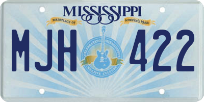 MS license plate MJH422