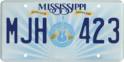 MS license plate MJH423