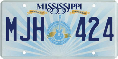 MS license plate MJH424