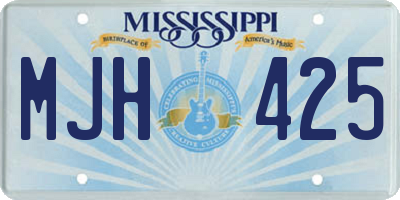 MS license plate MJH425