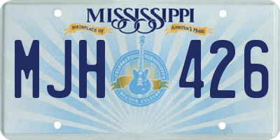 MS license plate MJH426