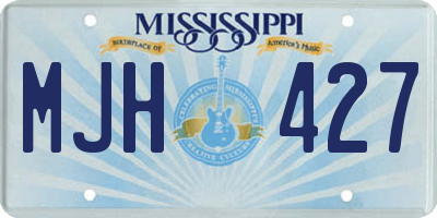 MS license plate MJH427