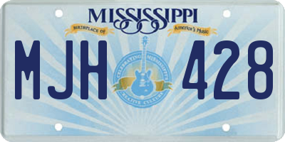 MS license plate MJH428