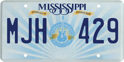 MS license plate MJH429