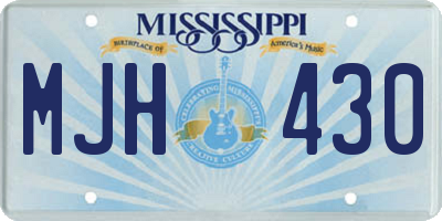 MS license plate MJH430