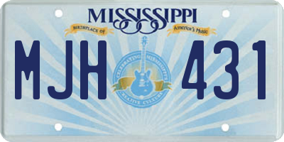 MS license plate MJH431