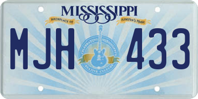 MS license plate MJH433