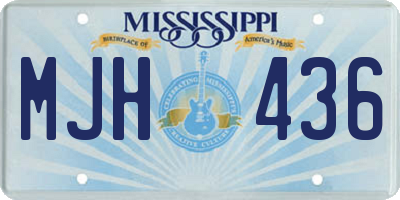 MS license plate MJH436