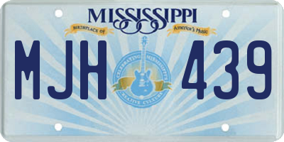 MS license plate MJH439