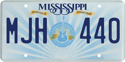 MS license plate MJH440