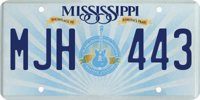 MS license plate MJH443