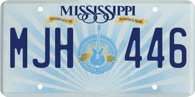 MS license plate MJH446