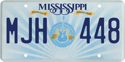 MS license plate MJH448