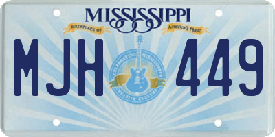 MS license plate MJH449