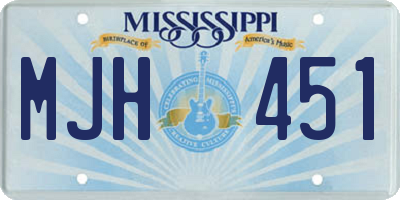 MS license plate MJH451
