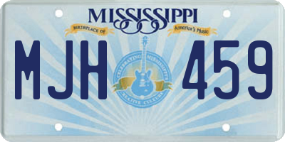 MS license plate MJH459