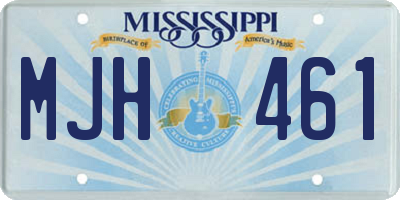 MS license plate MJH461