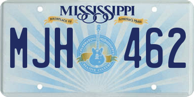 MS license plate MJH462