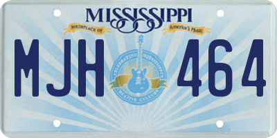 MS license plate MJH464