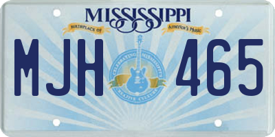 MS license plate MJH465