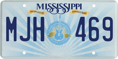 MS license plate MJH469