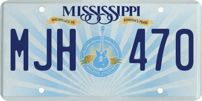 MS license plate MJH470