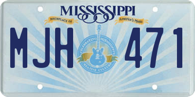 MS license plate MJH471