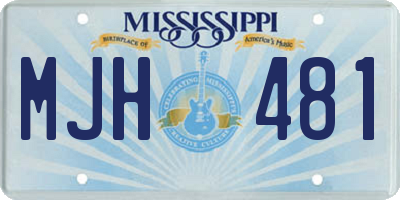 MS license plate MJH481