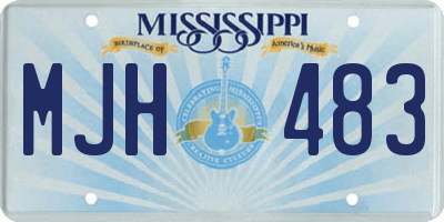 MS license plate MJH483