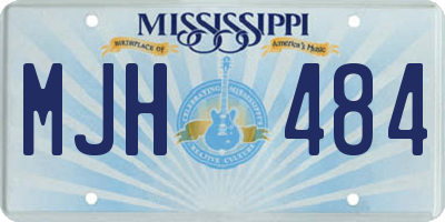 MS license plate MJH484