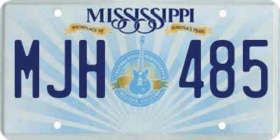 MS license plate MJH485
