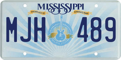 MS license plate MJH489
