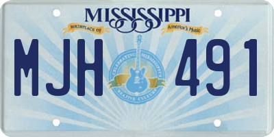 MS license plate MJH491