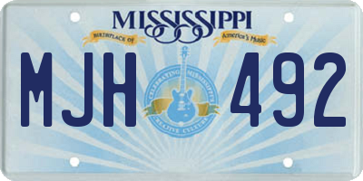 MS license plate MJH492