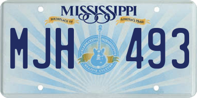MS license plate MJH493