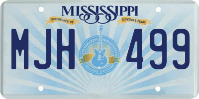 MS license plate MJH499