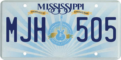 MS license plate MJH505