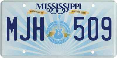 MS license plate MJH509