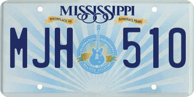 MS license plate MJH510