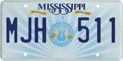 MS license plate MJH511