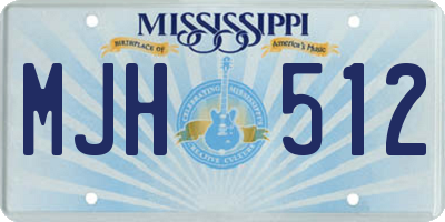 MS license plate MJH512